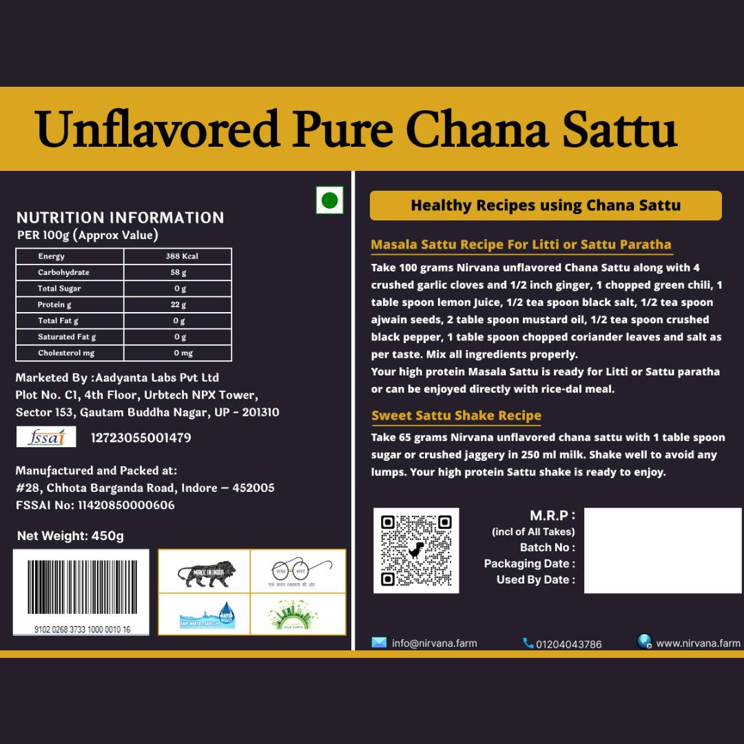 Unflavoured Pure Chana Sattu
